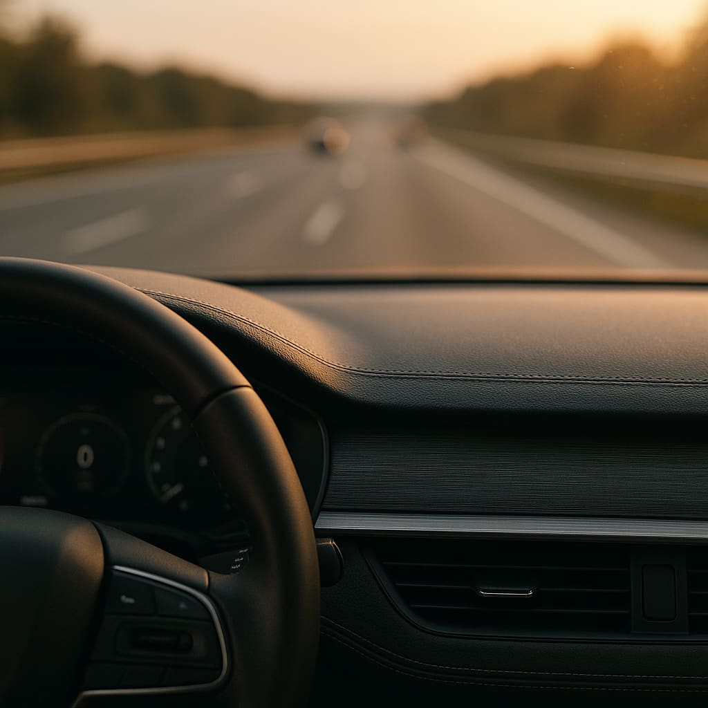 Fahrt auf Autobahn